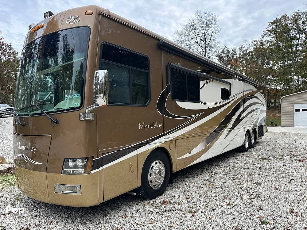 Contact us now about this 2010 Thor Motor Coach Mandalay 43A! 2010 Mandalay 43A by Thor Motor Coach from Pop RVs in Villa Ridge, Missouri