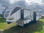 Call now about this 2021 Forest River Vengeance Rogue 351G2! 2021 Forest River Vengeance Rogue 351G2 - Used Toy Hauler For Sale by Pop RVs in Castile, New York features Leveling Jacks, Air Conditioning, Awning, Generator, Slideout