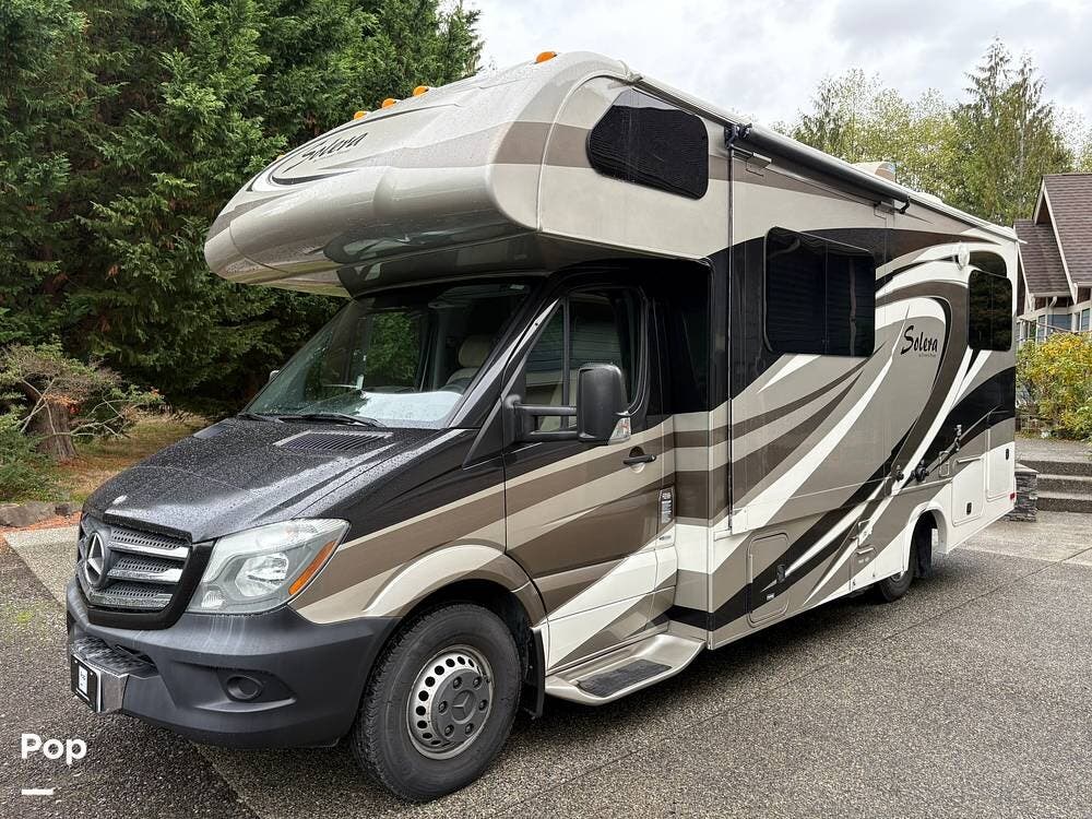 Call now about this 2015 Forest River Solera 24R! 2015 Forest River Solera 24R - Used Class C For Sale by Pop RVs in Monroe, Washington features Generator, Leveling Jacks, Air Conditioning, Slideout, Awning