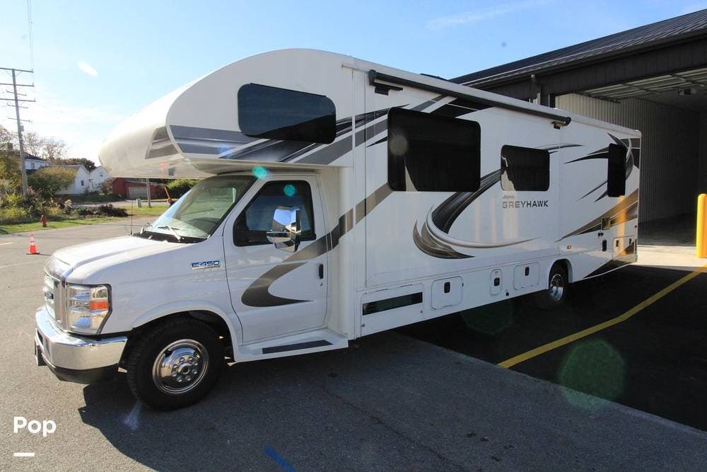 Call now about this 2020 Jayco Greyhawk 30z! 2020 Jayco Greyhawk 30z - Used Class C For Sale by Pop RVs in New Holland, Ohio features Awning, Leveling Jacks, Air Conditioning, Generator, Slideout