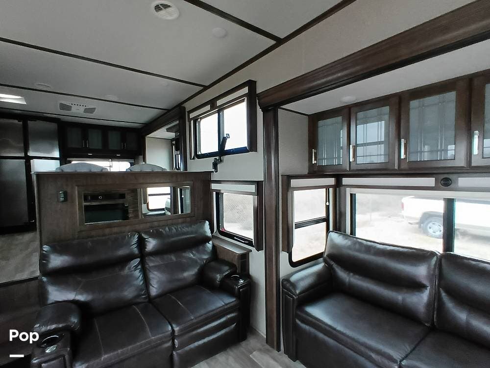 Call now about this 2020 Grand Design Solitude 390RK! 2020 Grand Design Solitude 390RK - Used Fifth Wheel For Sale by Pop RVs in Nampa, Idaho features Slideout, Leveling Jacks, Air Conditioning