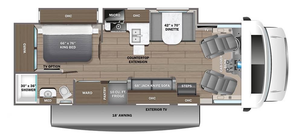 Call now about this 2024 Entegra Coach Odyssey 27U! 2024 Entegra Coach Odyssey 27U - Used Class C For Sale by Pop RVs in Honeoye Falls, New York features Slideout, Generator, Awning, Air Conditioning
