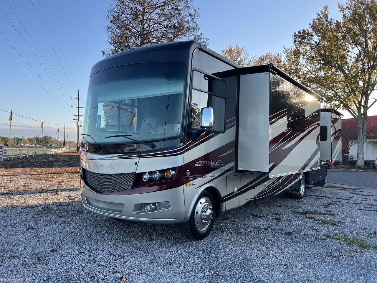 Call now about this 2014 Forest River Georgetown XL 378TS! 2014 Forest River Georgetown XL 378TS - Used Class A For Sale by Courvelle's RV in Opelousas, Louisiana features Backup Camera, Shower, Detachable Power Cord, Washer/Dryer Combo, Stainless Appliances