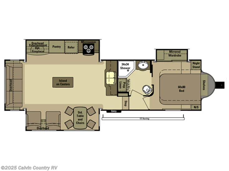 Call now about this 2015 Open Range Light 319RLS! 2015 Open Range Light 319RLS - Used Fifth Wheel For Sale by Calvin Country RV in Depew, Oklahoma features Toilet, Slideout, Power Awning, External Shower, Stereo System