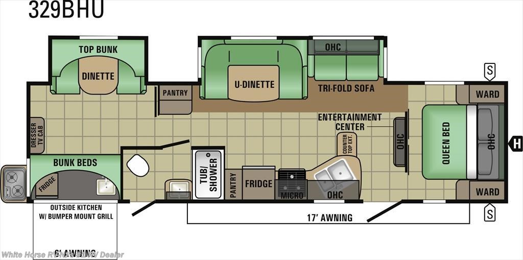 SC11209 - 2017 Starcraft Autumn Ridge 329BHU Two Bedroom Double ... SC11209 - 2017 Starcraft Autumn Ridge 329BHU Two Bedroom Double ...