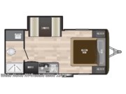 Call now about this 2019 Keystone Hideout 179LHS Dinette Slide, Front Queen, Rear Bath! Floorplan of 2019 Keystone Hideout 179LHS Dinette Slide, Front Queen, Rear Bath