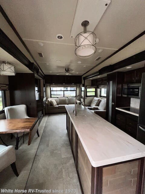 Used 2019 Palomino Columbus 366RL Rear Living Triple Slide, Island Kitchen available in Williamstown, New Jersey