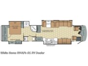 Call now about this 2015 Entegra Coach Anthem 44SL Quad Slide with Dishwasher, Washer & Dryer! Floorplan of 2015 Entegra Coach Anthem 44SL Quad Slide with Dishwasher, Washer & Dryer