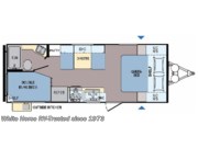Call now about this 2019 Dutchmen Coleman Lantern 215BH Front Queen Bed, DBL Bed Bunks! Floorplan of 2019 Dutchmen Coleman Lantern 215BH Front Queen Bed, DBL Bed Bunks