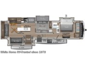 Call now about this 2025 Jayco North Point 377RLBH! Floorplan of 2025 Jayco North Point 377RLBH