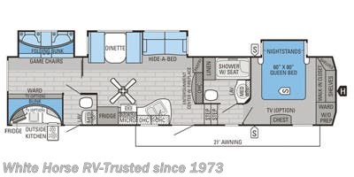 Call now about this 2016 Jayco Eagle 345BHTS! Floorplan of 2016 Jayco Eagle 345BHTS