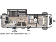Call now about this 2024 Forest River Vibe 26RK Rear Kitchen Slide! Floorplan of 2024 Forest River Vibe 26RK Rear Kitchen Slide