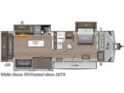 Call now about this 2026 Jayco Jay Flight SLX 334RTS Rear Living Island Kitchen Triple Slide! Floorplan of 2026 Jayco Jay Flight SLX 334RTS Rear Living Island Kitchen Triple Slide