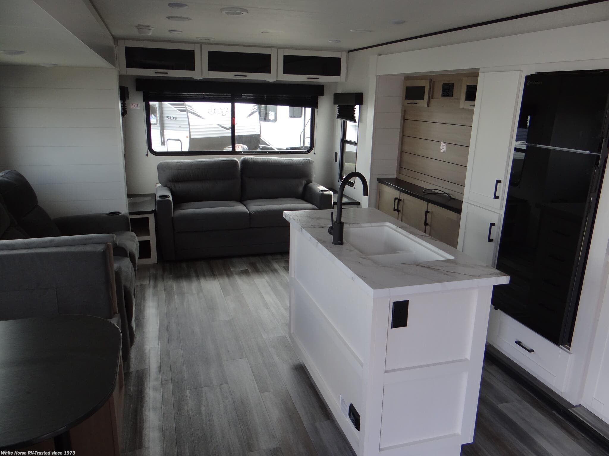 Contact us now about this 2026 Jayco Jay Flight SLX 334RTS Rear Living Island Kitchen Triple Slide! 2026 Jay Flight SLX 334RTS Rear Living Island Kitchen Triple Slide by Jayco from White Horse RV Center in Williamstown, New Jersey