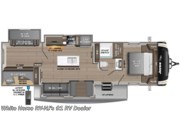 Call now about this 2025 Jayco Eagle HT 312BHOK 2-BdRM Double Slide, Rear Bunkhouse! Floorplan of 2025 Jayco Eagle HT 312BHOK 2-BdRM Double Slide, Rear Bunkhouse