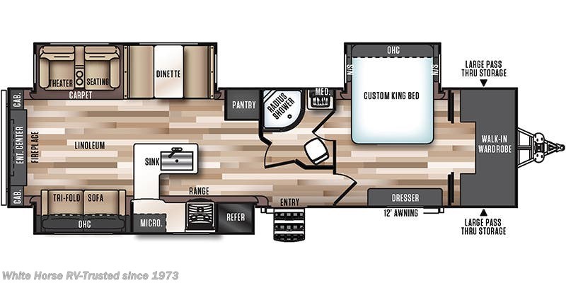 Call now about this 2017 Forest River Salem Hemisphere Lite 326RL! Floorplan of 2017 Forest River Salem Hemisphere Lite 326RL