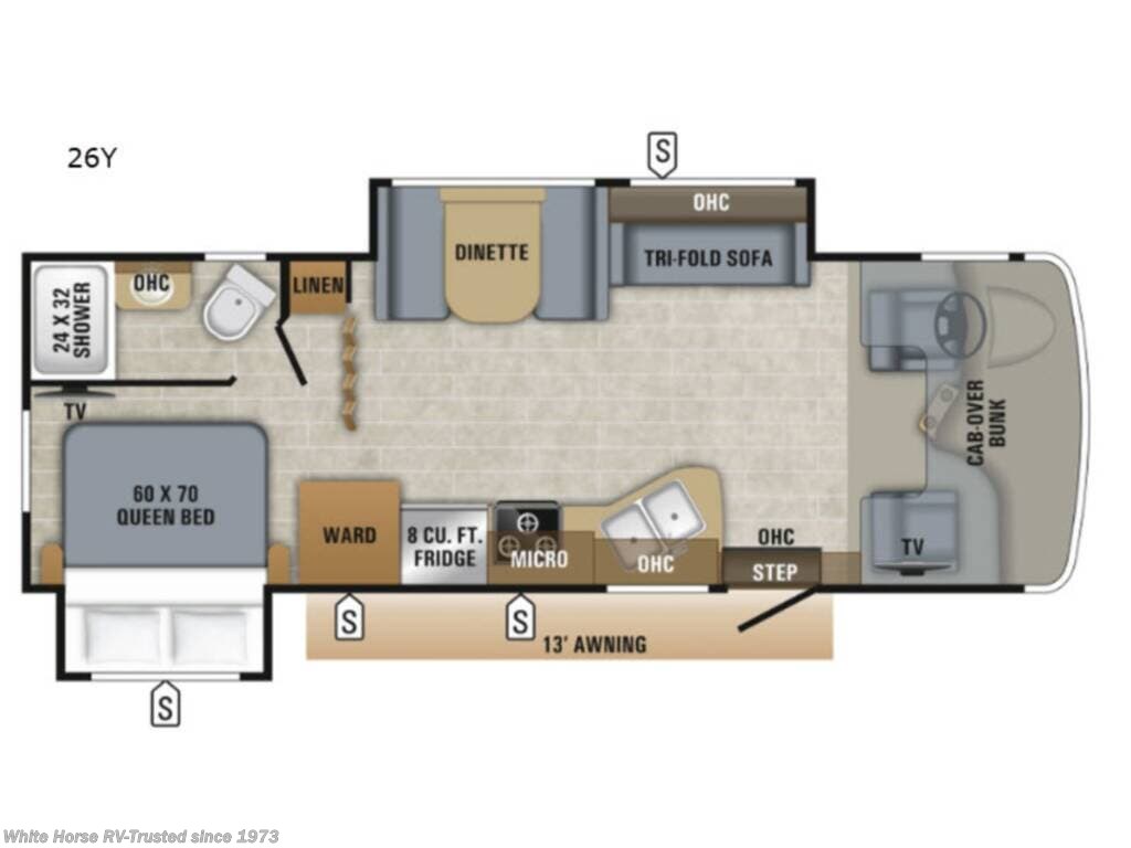 Call now about this 2019 Jayco Greyhawk 26Y! 2019 Jayco Greyhawk 26Y - Used Class C For Sale by White Horse RV Center in Williamstown, New Jersey features Automatic Leveling Jacks, Air Conditioning, Booth Dinette, Queen Bed, Exterior Speakers