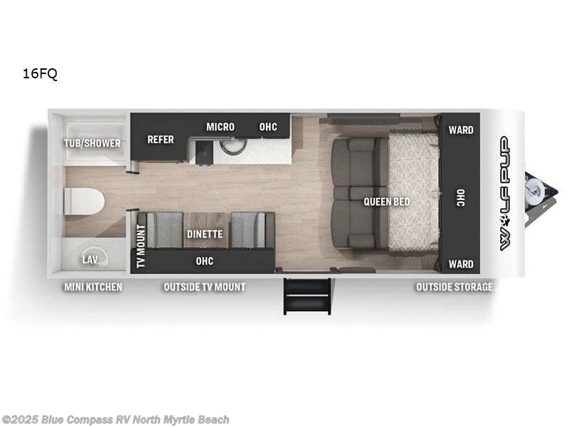 Call now about this 2022 Forest River Cherokee Wolf Pup 16FQ! 2022 Forest River Cherokee Wolf Pup 16FQ - Used Travel Trailer For Sale by Blue Compass RV North Myrtle Beach in Longs, South Carolina
