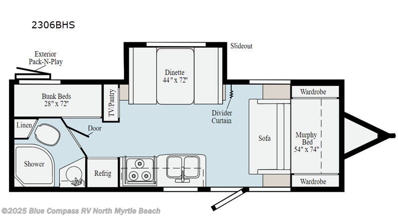 Call now about this 2020 Winnebago Micro Minnie 2306BHS! 2020 Winnebago Micro Minnie 2306BHS - Used Travel Trailer For Sale by Blue Compass RV North Myrtle Beach in Longs, South Carolina features Slideout