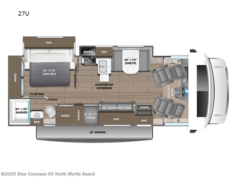 Call now about this 2025 Jayco Greyhawk 27U! 2025 Jayco Greyhawk 27U - Used Class C For Sale by Blue Compass RV North Myrtle Beach in Longs, South Carolina features Slideout