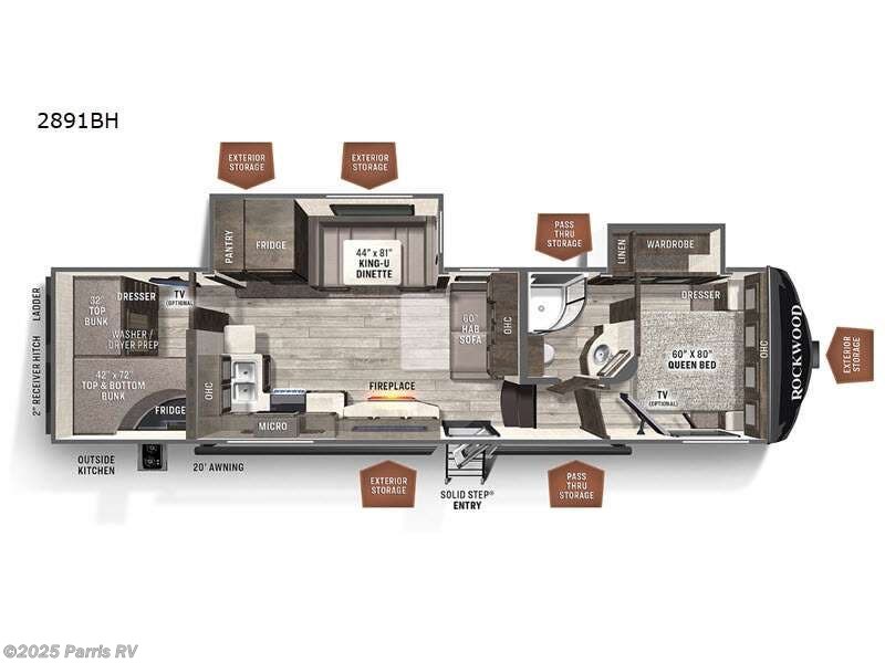 Call now about this 2021 Forest River Rockwood Ultra Lite 2891BH! 2021 Forest River Rockwood Ultra Lite 2891BH - Used Fifth Wheel For Sale by Parris RV in Murray, Utah features Slideout
