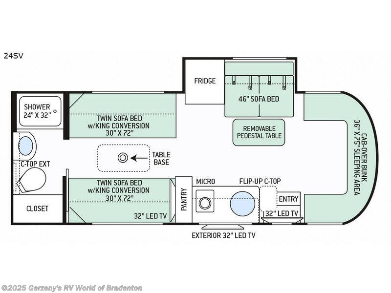 Call now about this 2018 Thor Motor Coach Citation 24SV! 2018 Thor Motor Coach Citation 24SV - Used Class C For Sale by Gerzeny's RV World of Bradenton in Bradenton, Florida features Slideout