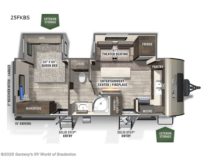 Call now about this 2023 Forest River Flagstaff 25FKBS! 2023 Forest River Flagstaff 25FKBS - Used Travel Trailer For Sale by Gerzeny's RV World of Bradenton in Bradenton, Florida features Slideout