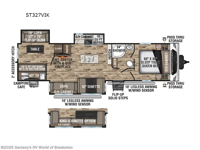 Call now about this 2024 Venture RV SportTrek 327VIK! 2024 Venture RV SportTrek 327VIK - Used Travel Trailer For Sale by Gerzeny's RV World of Bradenton in Bradenton, Florida features Slideout
