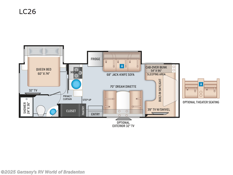 Call now about this 2022 Thor Motor Coach Quantum LC26! 2022 Thor Motor Coach Quantum LC26 - Used Class C For Sale by Gerzeny's RV World of Bradenton in Bradenton, Florida features Slideout