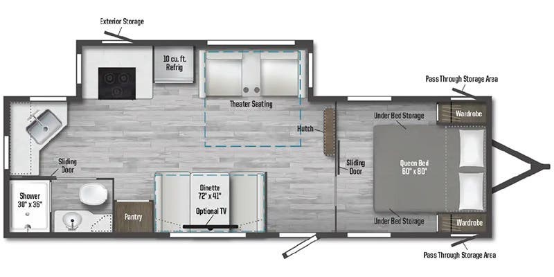 Floorplan of 2024 Winnebago Access 25ML