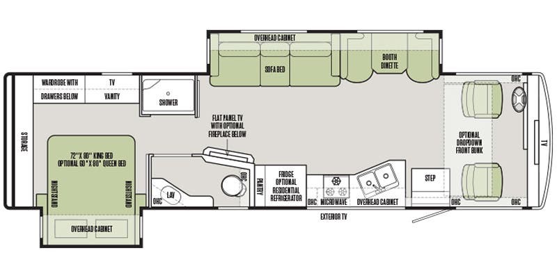 Floorplan of 2019 Tiffin Open Road Allegro 32 SA