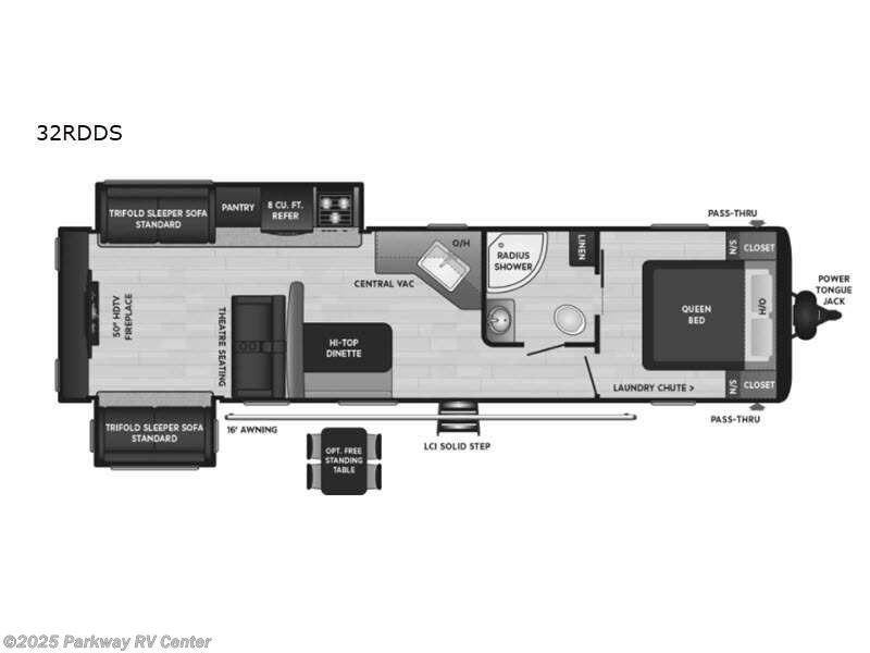 Call now about this 2021 Keystone Hideout 32RDDS! 2021 Keystone Hideout 32RDDS - Used Travel Trailer For Sale by Parkway RV Center in Ringgold, Georgia features Slideout