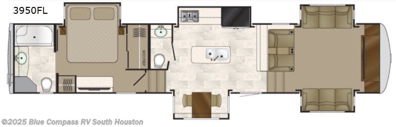 Call now about this 2018 Heartland Bighorn 3950FL! 2018 Heartland Bighorn 3950FL - Used Fifth Wheel For Sale by Blue Compass RV South Houston in Alvin, Texas features Slideout