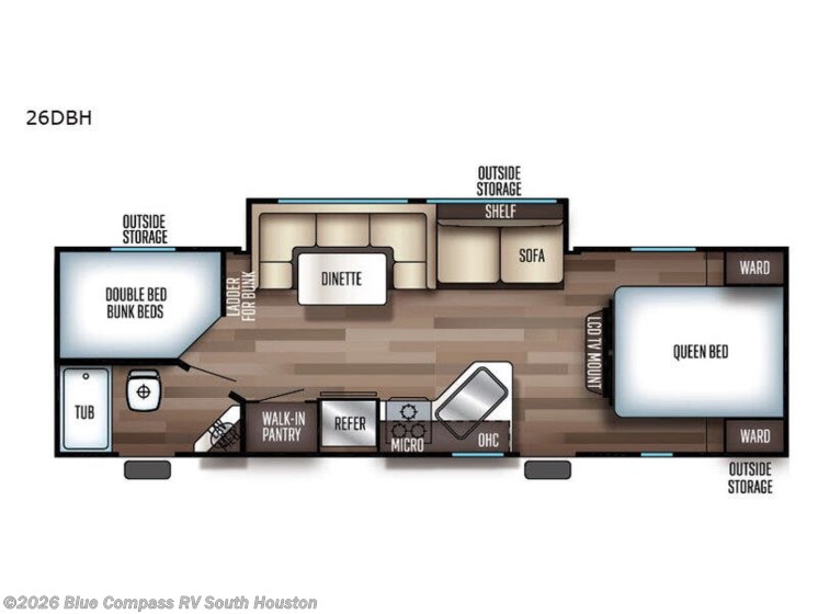 Email now about this 2020 Forest River Cherokee Grey Wolf 26DBH! Used 2020 Forest River Cherokee Grey Wolf 26DBH available in Alvin, Texas