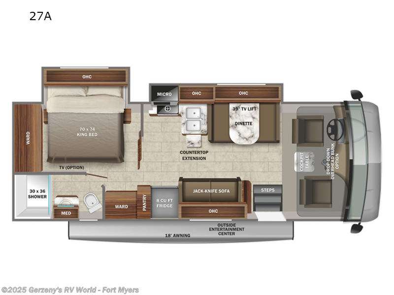 Call now about this 2022 Jayco Alante 27A! 2022 Jayco Alante 27A - Used Class A For Sale by Gerzeny's RV World - Fort Myers in Fort Myers, Florida features Slideout