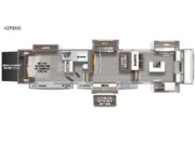 Call now about this 2026 Forest River RiverStone 42FSKG! 2026 Forest River RiverStone 42FSKG - New Toy Hauler For Sale by RV Dynasty in Bunker Hill, Indiana features Slideout