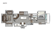 Call now about this 2026 Forest River RiverStone 442MC! 2026 Forest River RiverStone 442MC - New Fifth Wheel For Sale by RV Dynasty in Bunker Hill, Indiana features Slideout
