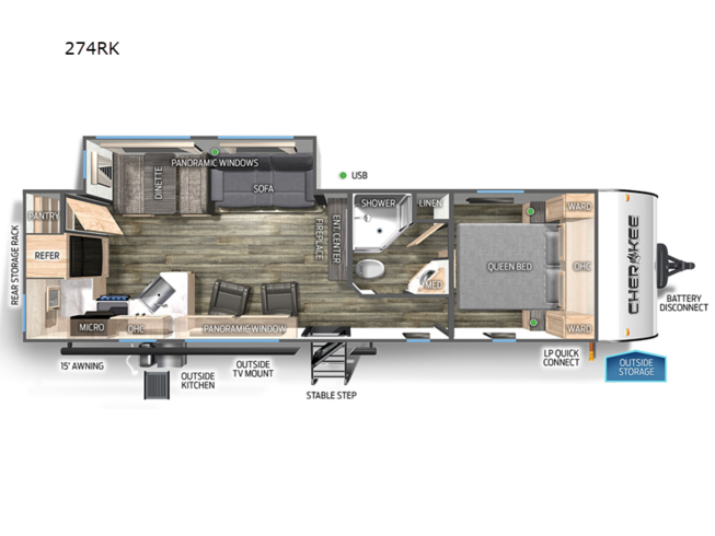 2024 Forest River Cherokee 274RK - New Travel Trailer For Sale by RV Dynasty in Bunker Hill, Indiana