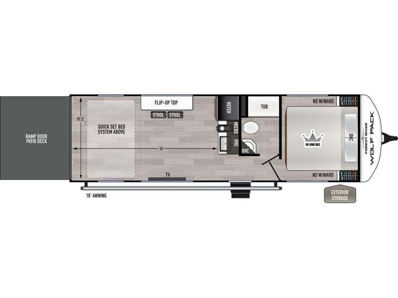 Call now about this 2026 Forest River Cherokee Wolf Pack 25-14! 2026 Forest River Cherokee Wolf Pack 25-14 - New Toy Hauler For Sale by RV Dynasty in Bunker Hill, Indiana