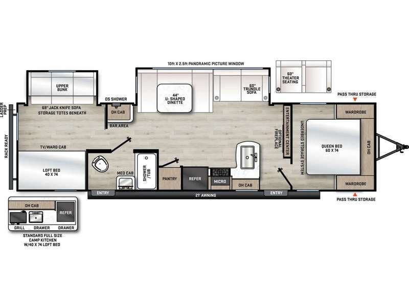 Call now about this 2026 Coachmen Catalina Legacy Edition 323BHDSCK! 2026 Coachmen Catalina Legacy Edition 323BHDSCK - New Travel Trailer For Sale by RV Dynasty in Bunker Hill, Indiana features Slideout
