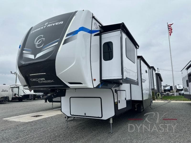 Contact us now about this 2025 Forest River Cedar Creek 381MUD! 2025 Cedar Creek 381MUD by Forest River from RV Dynasty in Bunker Hill, Indiana