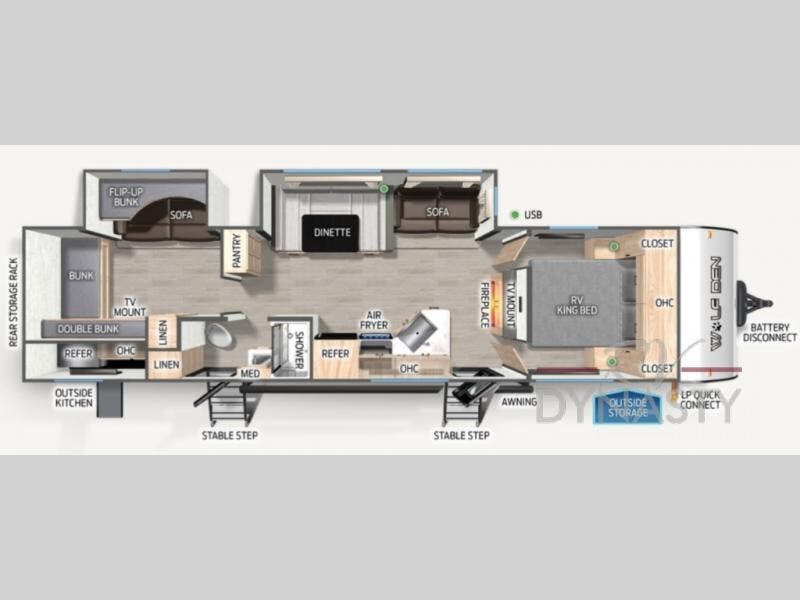 Contact us now about this 2026 Forest River Cherokee Wolf Den Black Label 301BHBL! 2026 Cherokee Wolf Den Black Label 301BHBL by Forest River from RV Dynasty in Bunker Hill, Indiana