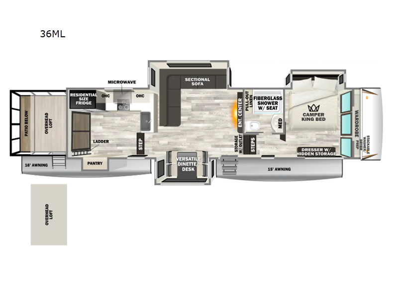 Call now about this 2026 Forest River Sabre 36ML! 2026 Forest River Sabre 36ML - New Fifth Wheel For Sale by RV Dynasty in Bunker Hill, Indiana features Slideout