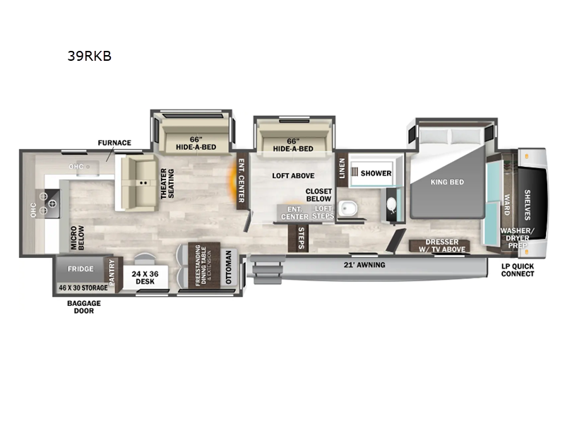 Call now about this 2026 Forest River Cedar Creek Experience 39RKB! 2026 Forest River Cedar Creek Experience 39RKB - New Fifth Wheel For Sale by RV Dynasty in Bunker Hill, Indiana features Slideout