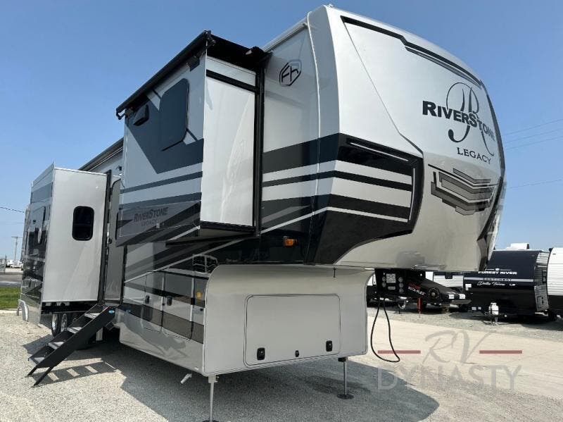 Email now about this 2025 Forest River RiverStone 421FK! New 2025 Forest River RiverStone 421FK available in Bunker Hill, Indiana