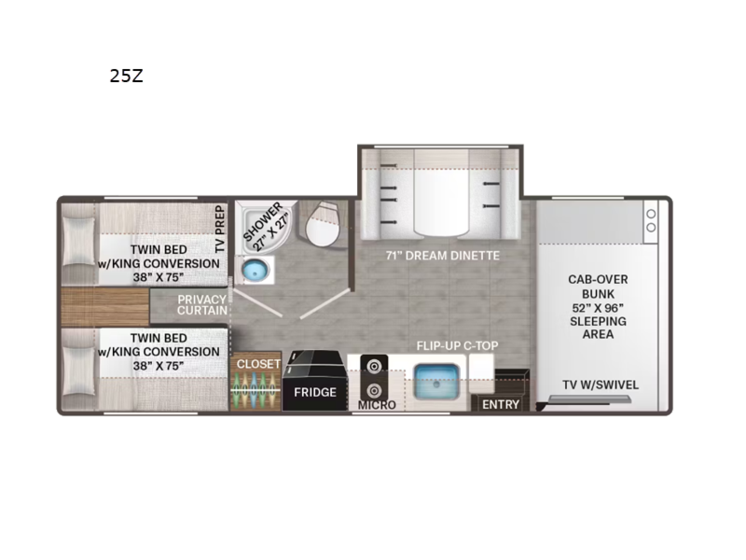 Email now about this 2026 Thor Motor Coach Four Winds 25Z! New 2026 Thor Motor Coach Four Winds 25Z available in Bunker Hill, Indiana