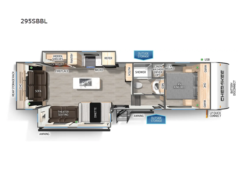 Call now about this 2025 Forest River Cherokee Black Label 295SBBL! 2025 Forest River Cherokee Black Label 295SBBL - New Fifth Wheel For Sale by RV Dynasty in Bunker Hill, Indiana features Slideout