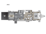 Call now about this 2025 Forest River Work and Play 29SS! 2025 Forest River Work and Play 29SS - New Toy Hauler For Sale by RV Dynasty in Bunker Hill, Indiana features Slideout