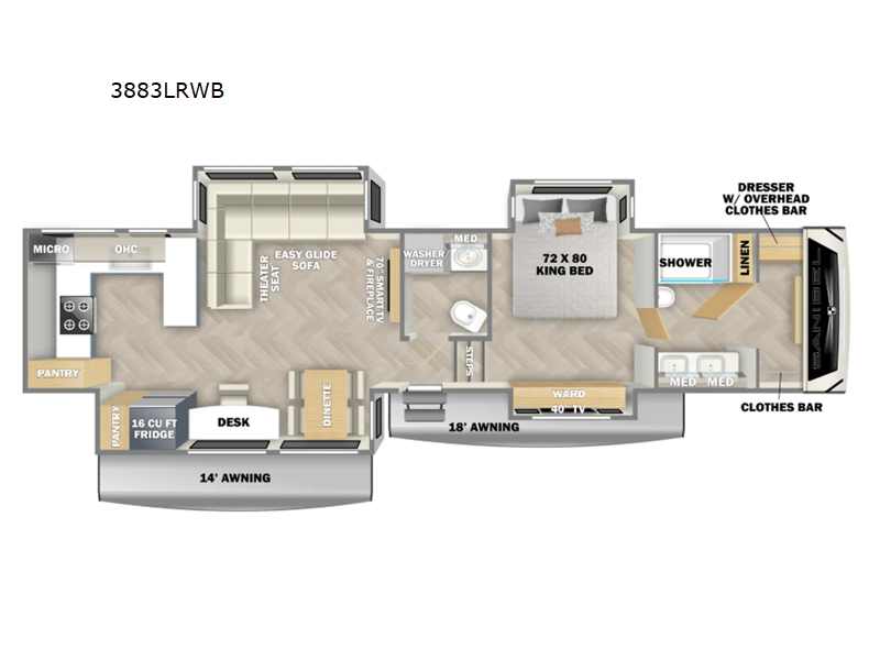 Call now about this 2025 Prime Time Sanibel 3883LRWB! 2025 Prime Time Sanibel 3883LRWB - New Fifth Wheel For Sale by RV Dynasty in Bunker Hill, Indiana features Slideout