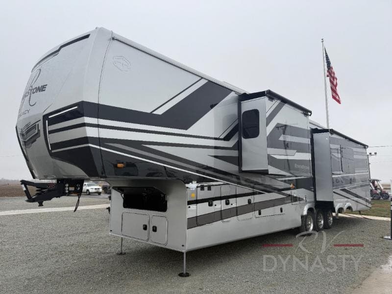 Contact us now about this 2026 Forest River RiverStone 43BFC! 2026 RiverStone 43BFC by Forest River from RV Dynasty in Bunker Hill, Indiana